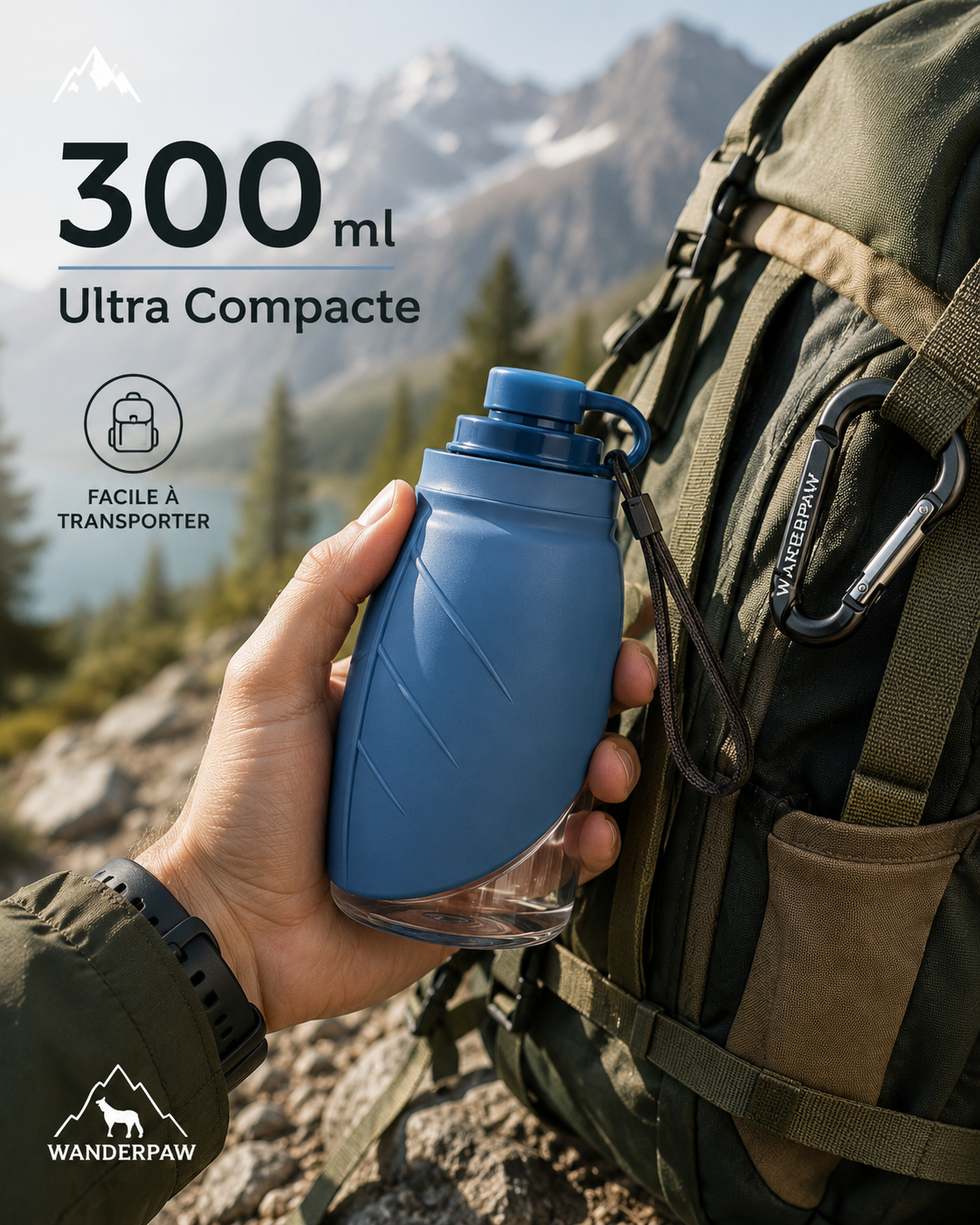 WanderPaw Nomadic Travel Bottle — Premium Hydration for Dogs and Cats on Adventures